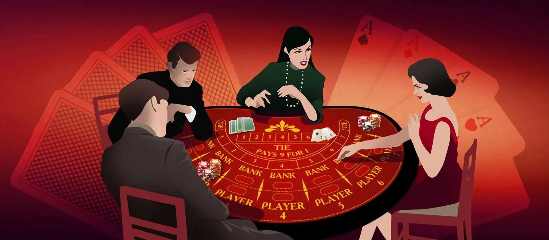 Baccarat with a live dealer in online casino in Canada.
