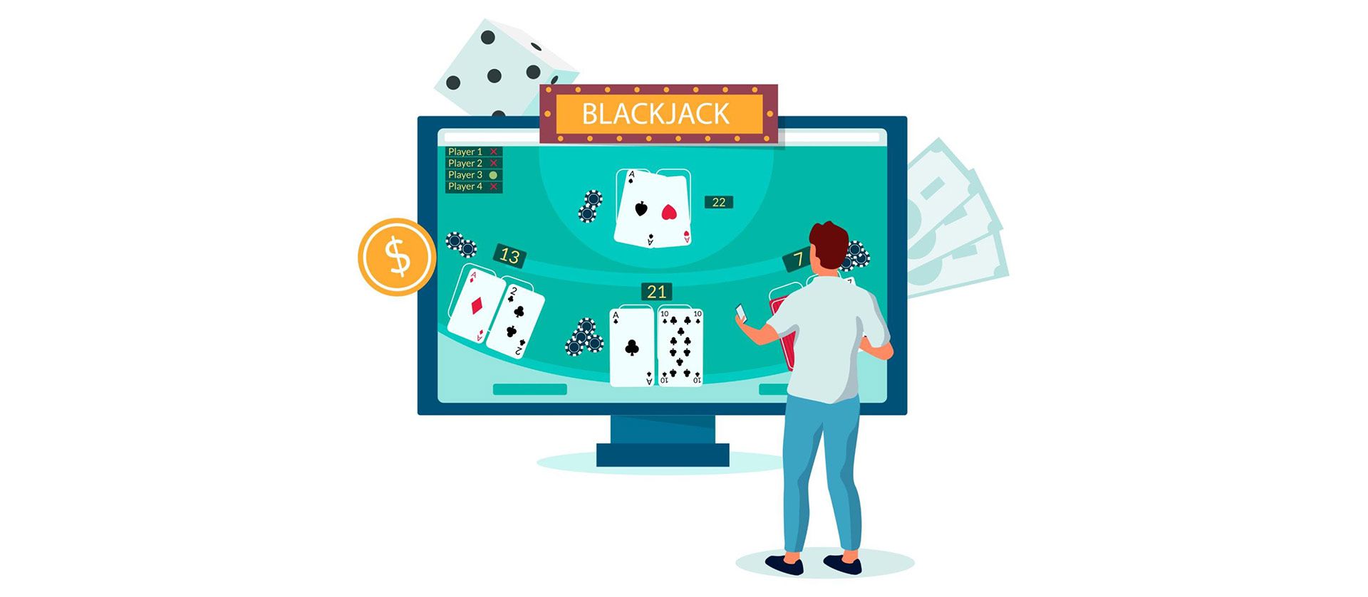 Playing in live blackjack in Canada.